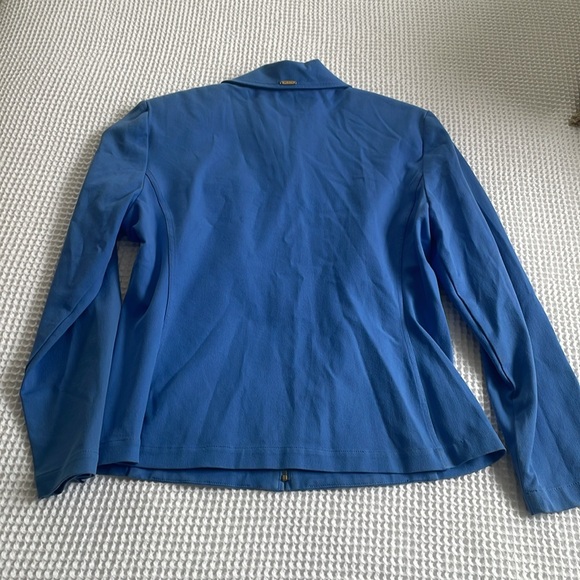 St John Sport Blue Zip Up Blazer Jacket Sz M - Picture 5 of 7